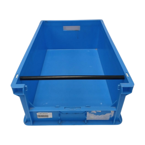 BITO Stapelbak 600x400x215mm Polypropyleen Blauw Met Grijpopening, Gebruikt