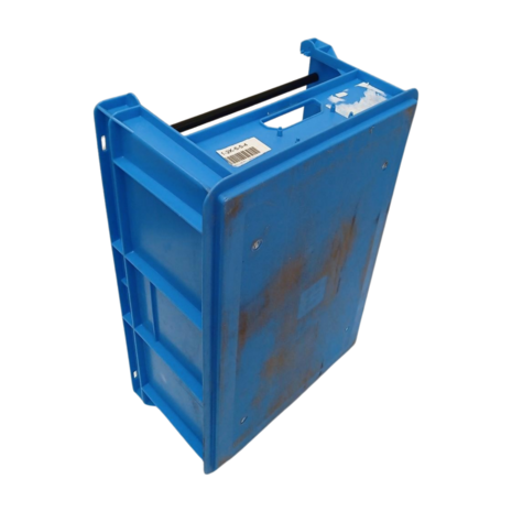 BITO Stapelbak 600x400x215mm Polypropyleen Blauw Met Grijpopening, Gebruikt