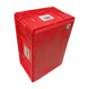 Emtrade Magazijnbak, 600x400x270 mm, euronorm, levensmiddelgeschikt, rood pp, gebruikt