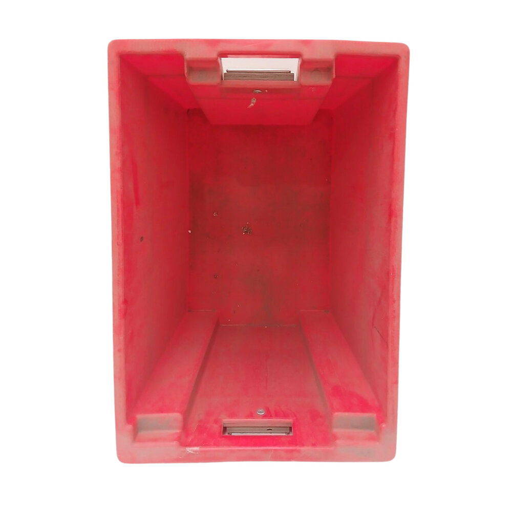Emtrade Magazijnbak, Stapelbaar en Nestbaar 600x400x400 mm, polypropyleen, rood, gebruikt