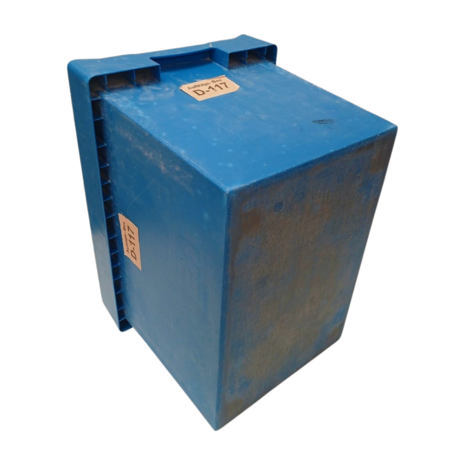 Emtrade Magazijnbak, 600x400x420 mm, nestbaar, polypropyleen, blauw, gebruikt