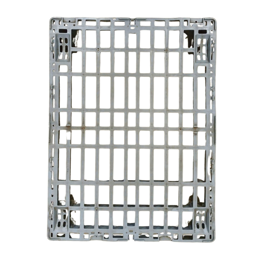 Emtrade Dolly kunststof 800x600x180 mm, 2x zwenkwiel 2x bokwiel grijs, stapelbaar, gebruikt