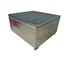 Emtrade (Nieuw) Stalen lekbak ibc tank 1050 liter verzinkt, nieuw