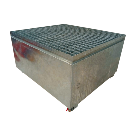 Emtrade (Nieuw) Stalen lekbak ibc tank 1050 liter verzinkt, nieuw