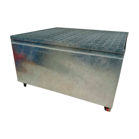 Emtrade (Nieuw) Stalen lekbak ibc tank 1050 liter verzinkt, nieuw