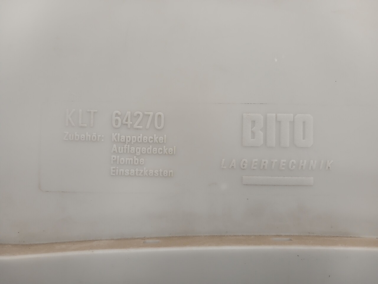 BITO Stapelbak KLT64270, 600x400x270 mm, PP 05. grijs, gebruikt