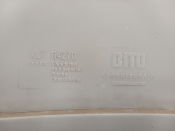 BITO Stapelbak KLT64270, 600x400x270 mm, PP 05. grijs, gebruikt