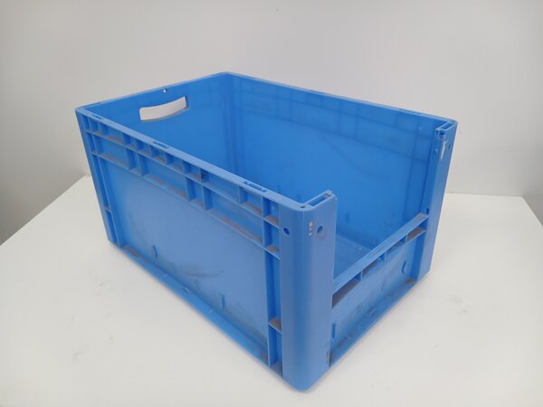 BITO Stapelbak, 600x400x320 mm, euronorm, blauw pp, gebruikt