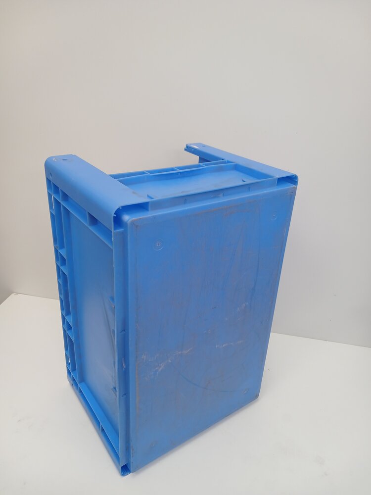 BITO Stapelbak, 600x400x320 mm, euronorm, blauw pp, gebruikt