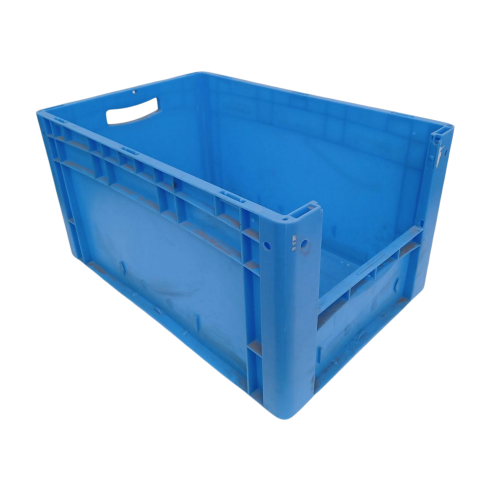 BITO Stapelbak, 600x400x320 mm, euronorm, blauw pp, gebruikt