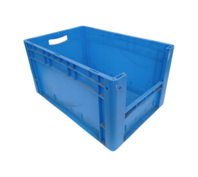 BITO Stapelbak, 600x400x320 mm, euronorm, blauw pp, gebruikt