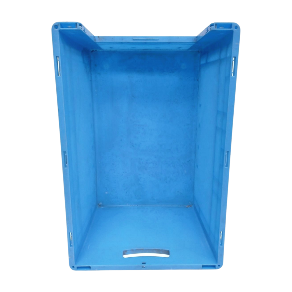 BITO Stapelbak XL 6432 600x400x320 mm, met grijpopening, PP, blauw, gebruikt