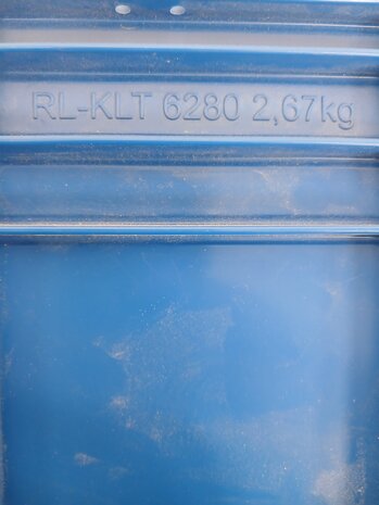 Auer Stapelbak, 600x400x280 mm, euronorm, blauw pp, gebruikt