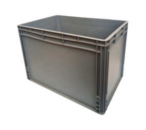 Auer Stapelbare Bak 600x400x420 mm, PP, zilvergrijs, gebruikt