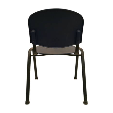 Emtrade Stapelbare stoel, 50x55x78 cm, blauw/zwart, set van 7, gebruikt