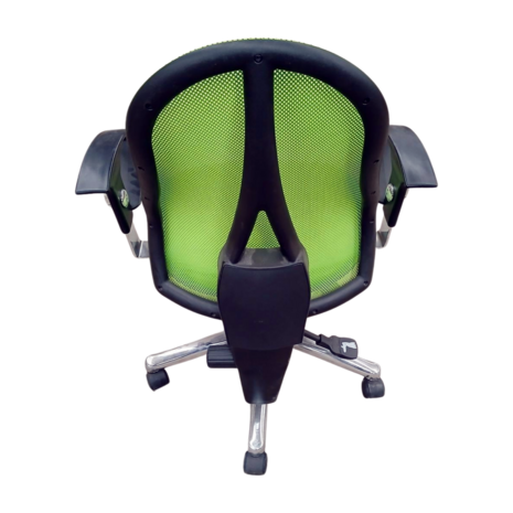 Topstar Bureaustoel, groen, stof, open rug, staal frame, gebruikt, ergonomisch