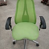 Topstar Bureaustoel, groen, stof, open rug, staal frame, gebruikt, ergonomisch