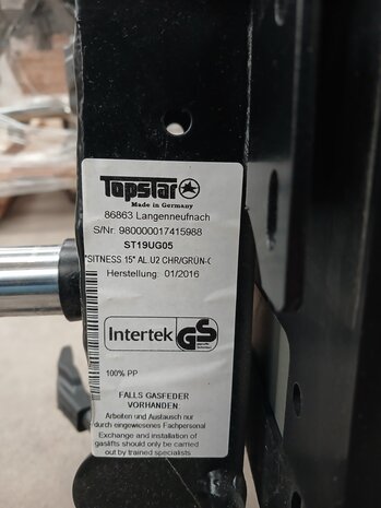 Topstar Bureaustoel, groen, stof, open rug, staal frame, gebruikt, ergonomisch