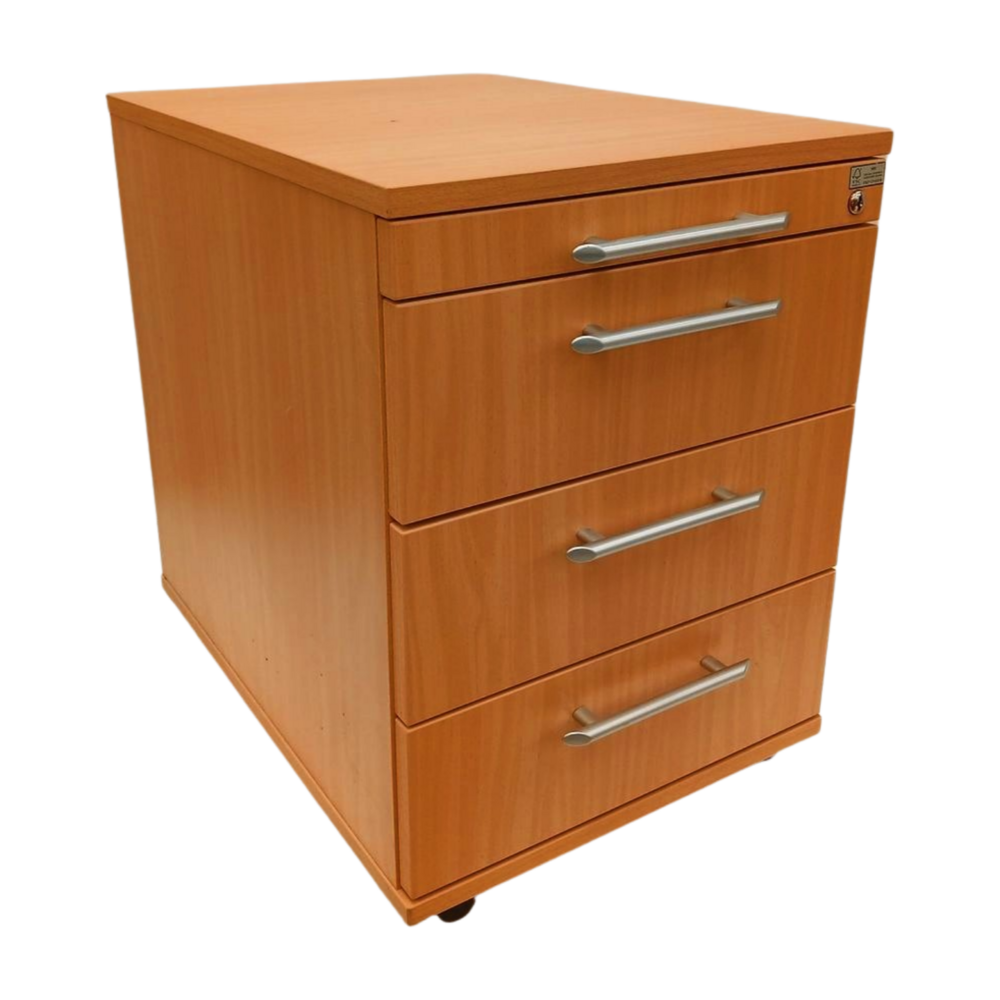 Emtrade Ladeblok, 590x580x430 mm, hout, metalen lades, gebruikt