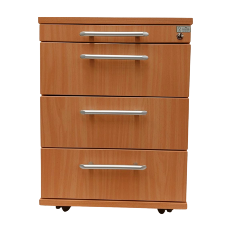 Emtrade Ladeblok, 590x580x430 mm, hout, metalen lades, gebruikt