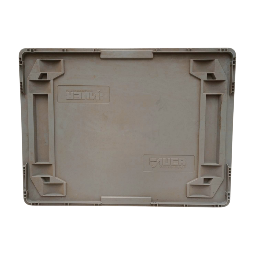 Emtrade Magazijnbak, 800x600x420 mm, grijs pp, gebruikt
