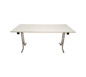 Emtrade Klaptafel, 160x70x73,5 cm, hout/metaal, wit, gebruikt