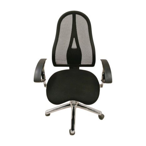 Topstar Topstar bureaustoel SITNESS 15, orthopedische zitting, gazen rugleuning, armleuningen, zwart, gebruikt