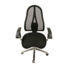 Topstar Topstar bureaustoel SITNESS 15, orthopedische zitting, gazen rugleuning, armleuningen, zwart, gebruikt