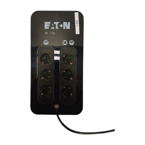 Eaton Eaton 3S700DIN, 700 VA UPS, offline, zwart, vrijstaand, gebruikt Eaton Eaton 3S700DIN, 700 VA UPS, offline, zwart, vrijstaand, gebruikt