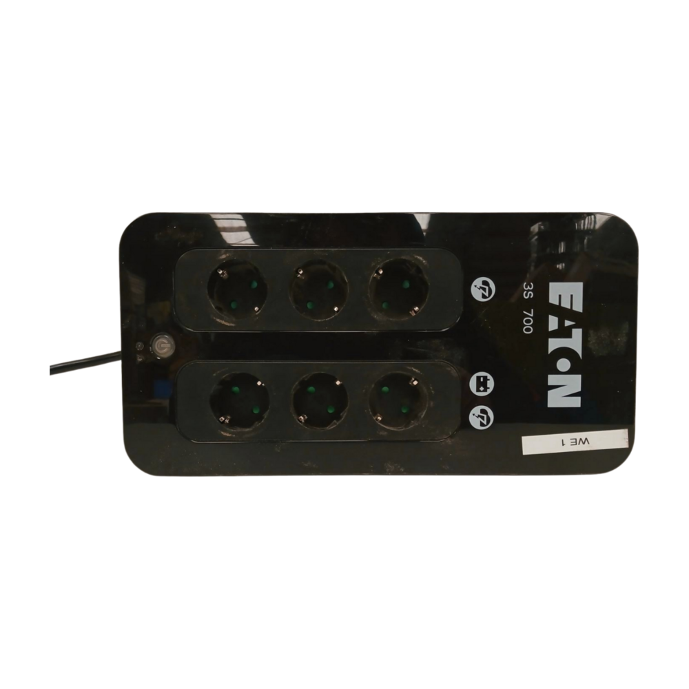 Eaton Eaton 3S700DIN, 700 VA UPS, offline, zwart, vrijstaand, gebruikt Eaton Eaton 3S700DIN, 700 VA UPS, offline, zwart, vrijstaand, gebruikt