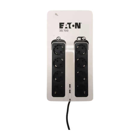 Eaton Eaton 3S700DIN, 700 VA UPS, offline, zwart, vrijstaand, gebruikt Eaton Eaton 3S700DIN, 700 VA UPS, offline, zwart, vrijstaand, gebruikt