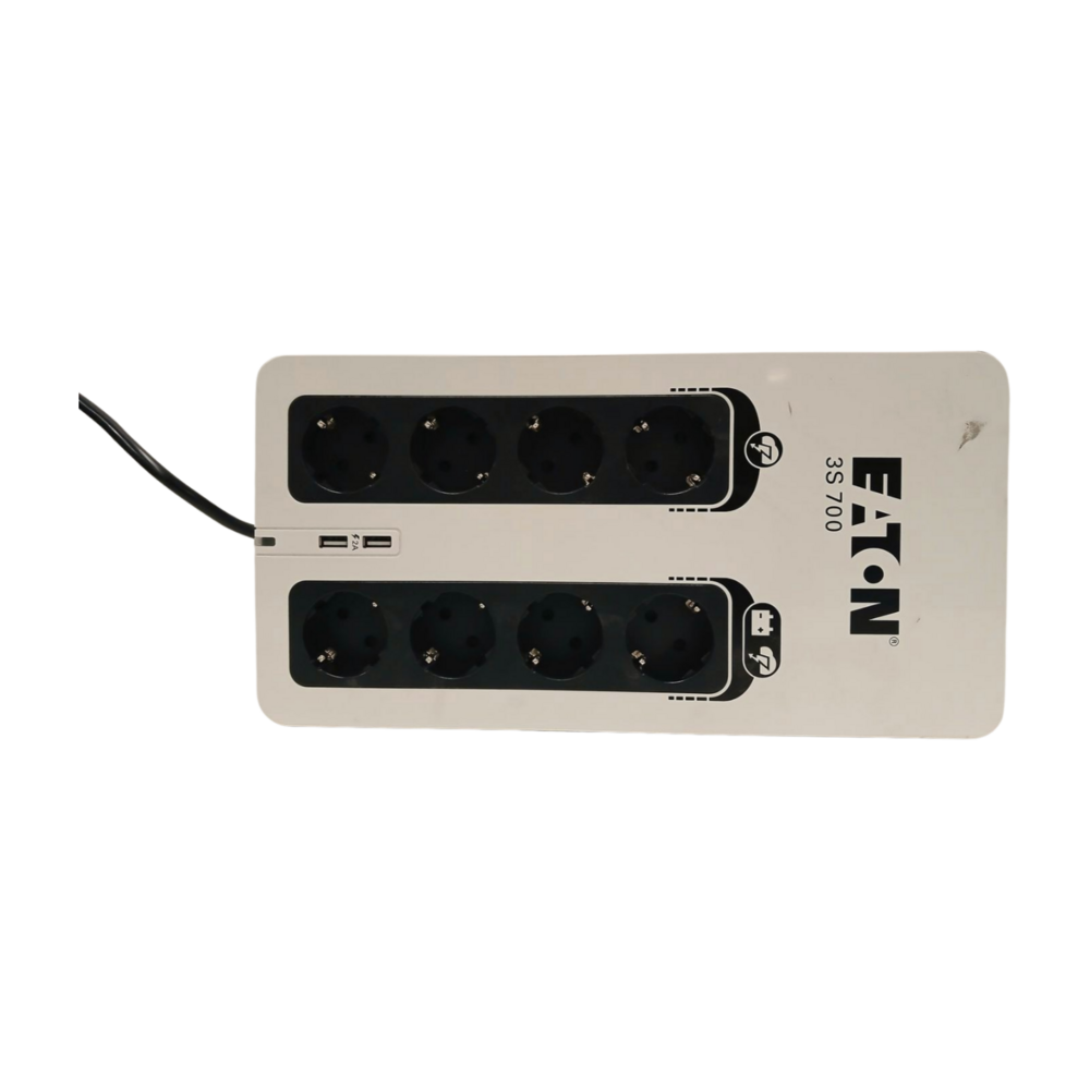 Eaton Eaton 3S700DIN, 700 VA UPS, offline, zwart, vrijstaand, gebruikt Eaton Eaton 3S700DIN, 700 VA UPS, offline, zwart, vrijstaand, gebruikt