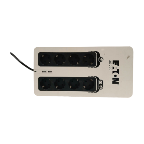 Eaton Eaton 3S700DIN, 700 VA UPS, offline, zwart, vrijstaand, gebruikt Eaton Eaton 3S700DIN, 700 VA UPS, offline, zwart, vrijstaand, gebruikt