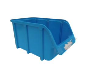 Emtrade Magazijnbak 250x150x125 mm, blauw pp, gebruikt