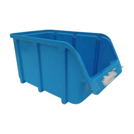 Emtrade Magazijnbak 250x150x125 mm, blauw pp, gebruikt