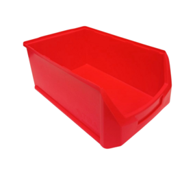 Emtrade Magazijnbak, 500x300x200 mm, rood pp, nieuw