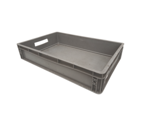 Auer Stapelbak 600x400x120 mm, grijs pp, gebruikt