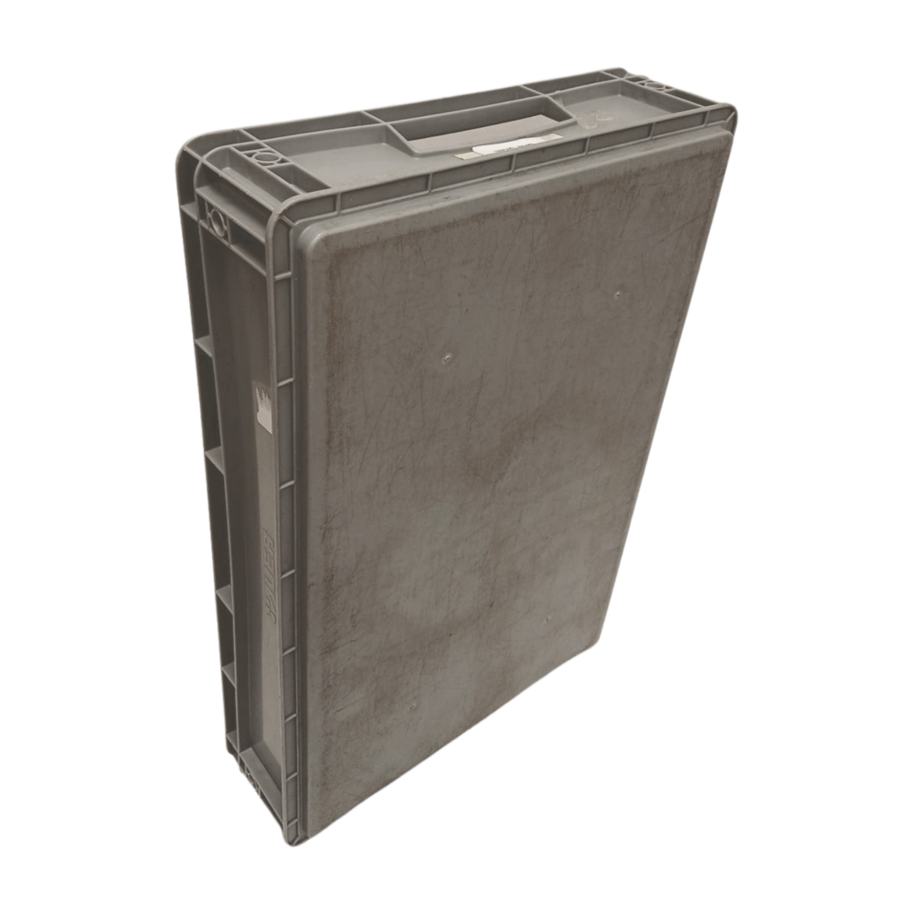 Auer Stapelbak 600x400x120 mm, grijs pp, gebruikt