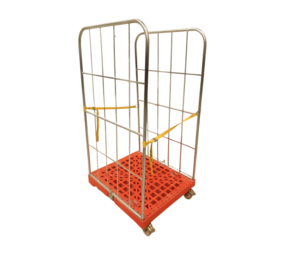 Emtrade Rolcontainer 800x710x153 mm, 2 hekken, oranje, gebruikt