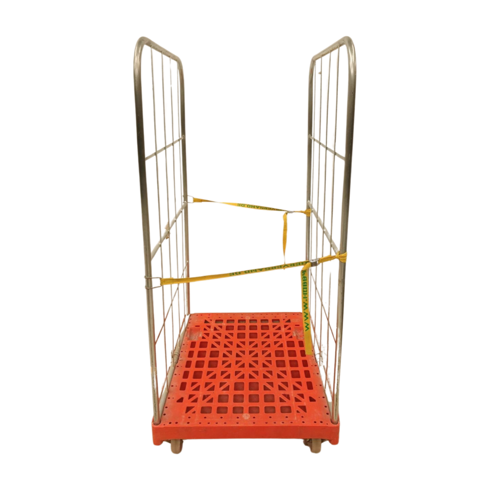 Emtrade Rolcontainer 800x710x153 mm, 2 hekken, oranje, gebruikt