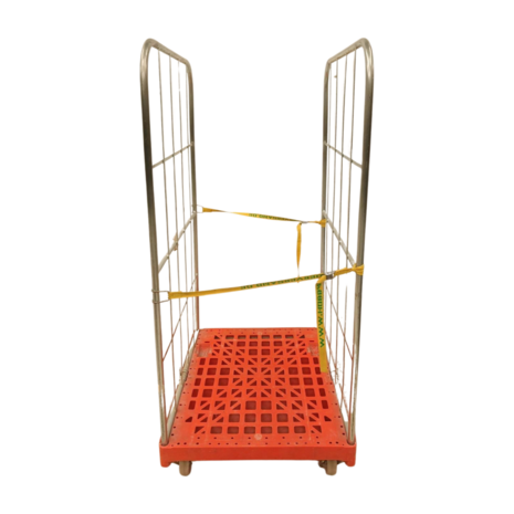 Emtrade Rolcontainer 800x710x153 mm, 2 hekken, oranje, gebruikt