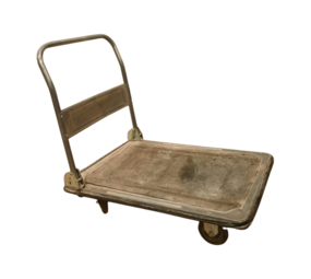 Plateauwagen, 900x600x870 mm, staal, gebruikt, 4 zwenkwielen