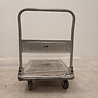 Plateauwagen, 900x600x870 mm, staal, gebruikt, 4 zwenkwielen