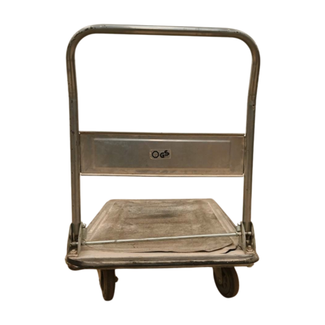 Plateauwagen, 900x600x870 mm, staal, gebruikt, 4 zwenkwielen