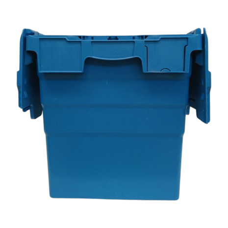 Distributiebak, 600x400x416 mm, euronorm, blauw kunststof, nieuw