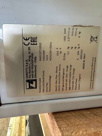 Koelcel, 910x492x232 cm, gebruikt