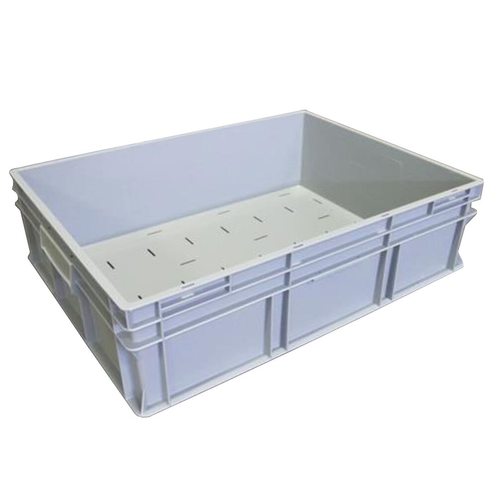 Emtrade Stapelbak, 800x600x220 mm, euronorm, grijs pp, gebruikt