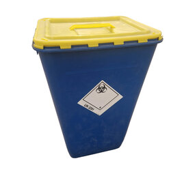 Mauser Transportvat 60 liter voor ziekenhuisafval blauw/geel, nieuw (rest) Mauser Transportvat 60 liter voor ziekenhuisafval blauw/geel, nieuw (rest)