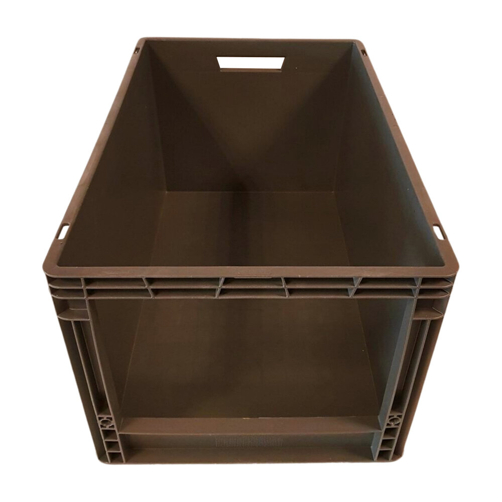 Emtrade (Nieuw) Magazijnbak, 600x400x340 mm, euronorm, donkergrijs pp, nieuw