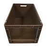 Emtrade (Nieuw) Magazijnbak, 600x400x340 mm, euronorm, donkergrijs pp, nieuw